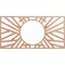 Ekena Millwork Hoover Wood Fretwork Pierced Ceiling Medallion, Cherry, 26"W x 13"H x 9 5/8"ID x 3/8"T CMWP26X13X0375HOCH - alternate 1